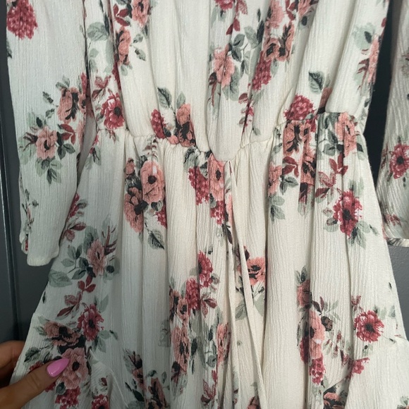 Sage white floral OTS romper - S - Picture 4 of 14